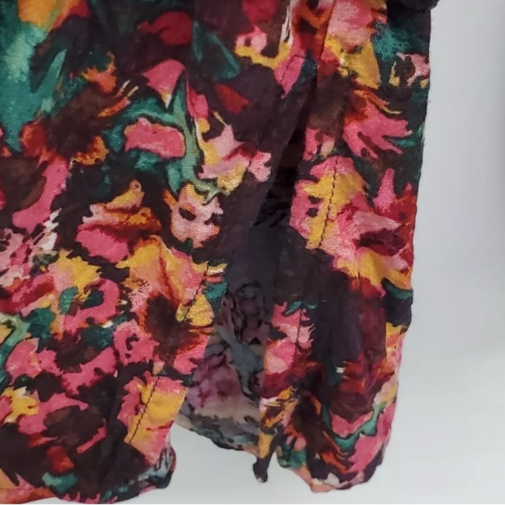 Maurices Floral Smocked Blouse- long sleeved dress V-Necked 3x. - Picture 9 of 13